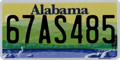 AL license plate 67AS485