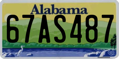 AL license plate 67AS487