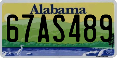 AL license plate 67AS489