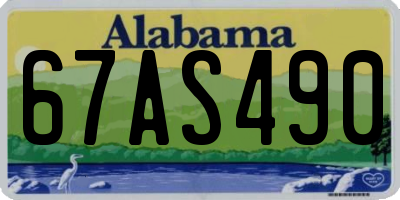 AL license plate 67AS490