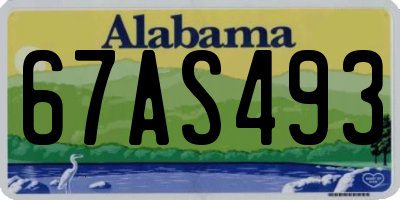 AL license plate 67AS493