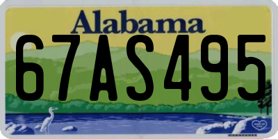 AL license plate 67AS495