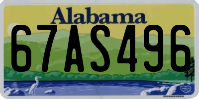 AL license plate 67AS496