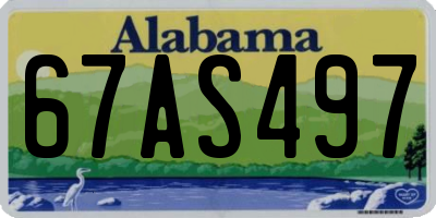 AL license plate 67AS497