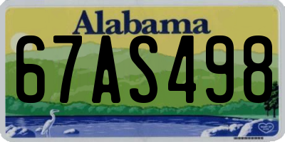 AL license plate 67AS498