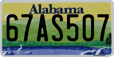AL license plate 67AS507
