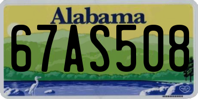 AL license plate 67AS508