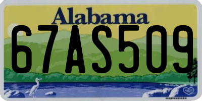 AL license plate 67AS509