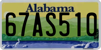 AL license plate 67AS510