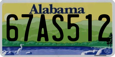 AL license plate 67AS512