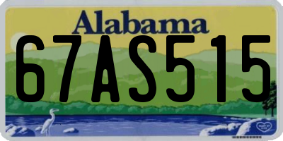 AL license plate 67AS515