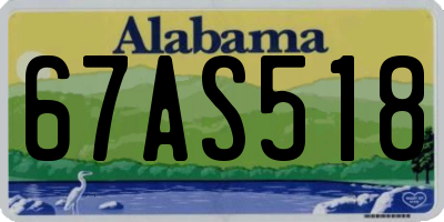 AL license plate 67AS518