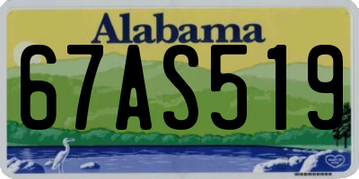 AL license plate 67AS519