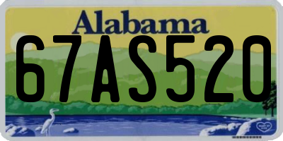 AL license plate 67AS520