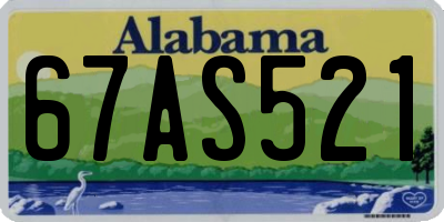 AL license plate 67AS521