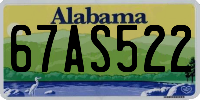 AL license plate 67AS522