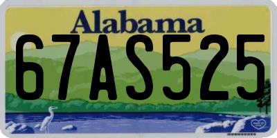 AL license plate 67AS525