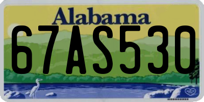 AL license plate 67AS530