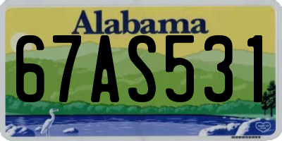 AL license plate 67AS531
