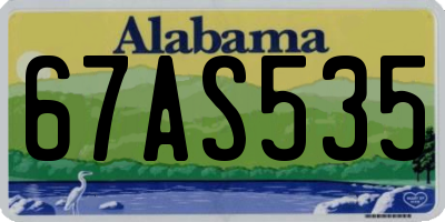 AL license plate 67AS535