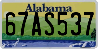 AL license plate 67AS537