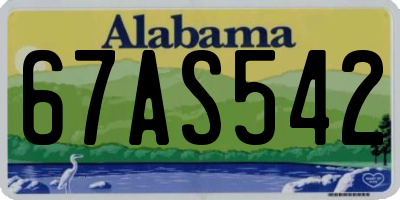 AL license plate 67AS542