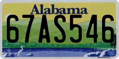 AL license plate 67AS546
