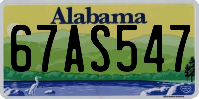AL license plate 67AS547