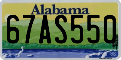 AL license plate 67AS550