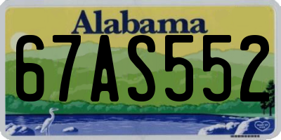 AL license plate 67AS552