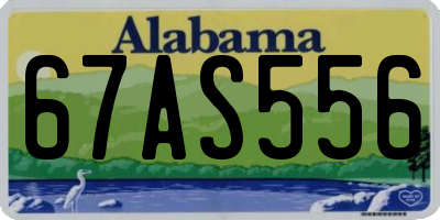 AL license plate 67AS556