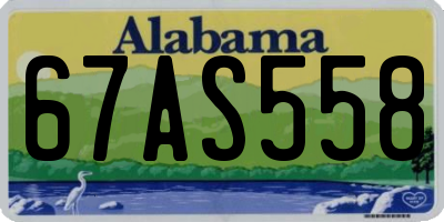 AL license plate 67AS558
