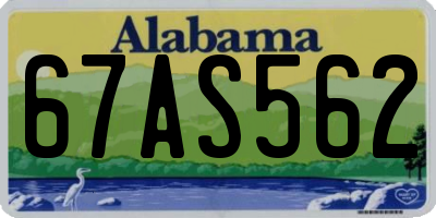 AL license plate 67AS562