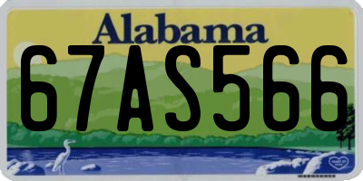 AL license plate 67AS566