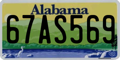 AL license plate 67AS569