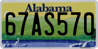 AL license plate 67AS570