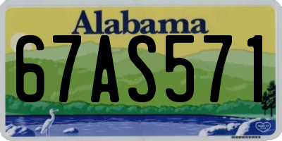 AL license plate 67AS571