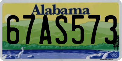 AL license plate 67AS573