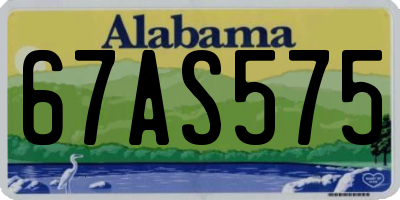 AL license plate 67AS575