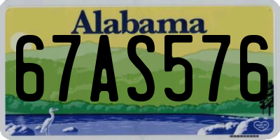AL license plate 67AS576