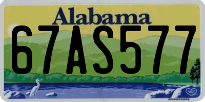 AL license plate 67AS577