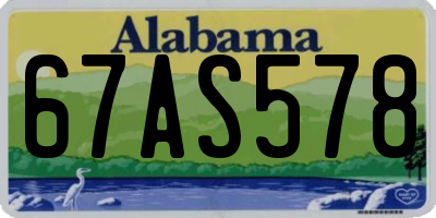 AL license plate 67AS578
