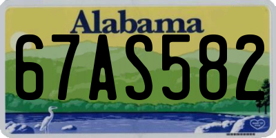 AL license plate 67AS582