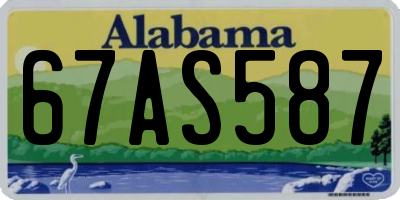 AL license plate 67AS587
