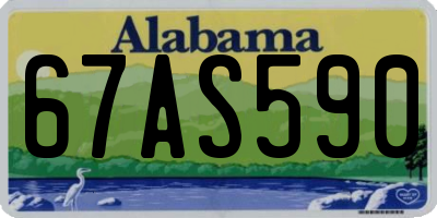 AL license plate 67AS590