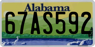 AL license plate 67AS592