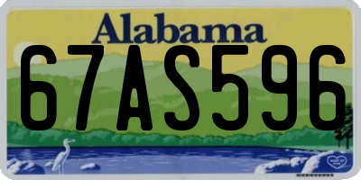 AL license plate 67AS596