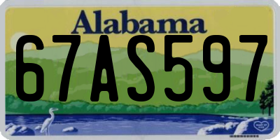 AL license plate 67AS597