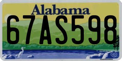 AL license plate 67AS598