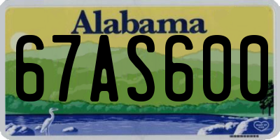AL license plate 67AS600